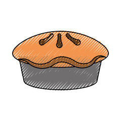 pie dessert food icon vector illustration graphic design