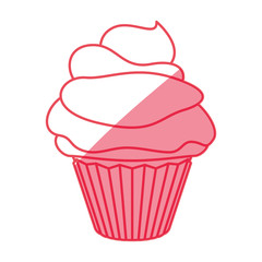 cupcake dessert sweet icon vector illustration graphic design