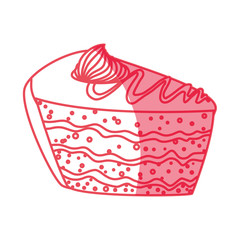 cake delicious dessert icon vector illustration graphic design
