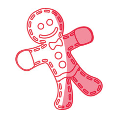 gingerbread man cookie icon vector illustration graphic design