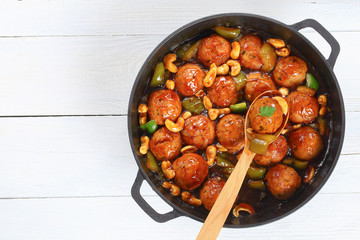 tasty turkey meatballs smothered in sauce