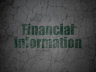 Business concept: Financial Information on grunge wall background