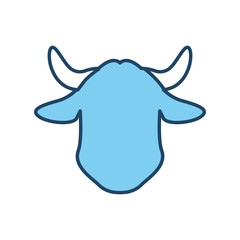 Milk cow head symbol icon vector illustration graphic design