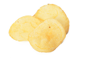 Naklejka na ściany i meble Potato chips isolated on white