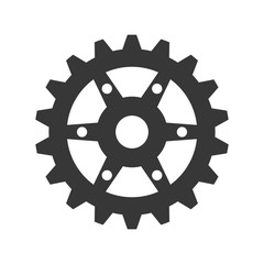 Obraz premium Gear machinery piece icon vector illustration graphic design