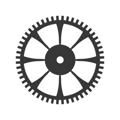 Obraz premium Gear machinery piece icon vector illustration graphic design