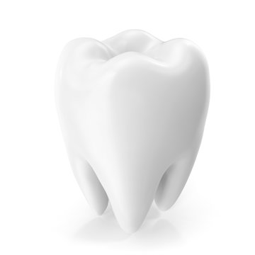 Tooth 3D Dental, medicine and health concept design element. 3D rendering