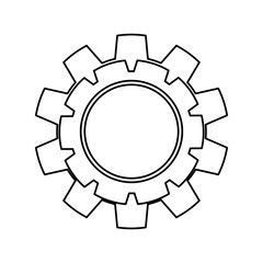 Gear machinery piece icon vector illustration graphic design