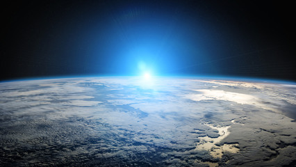 Planet Earth in space 3D rendering elements of this image furnished by NASA