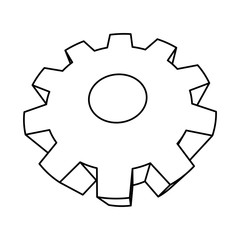 Gear machinery piece icon vector illustration graphic design