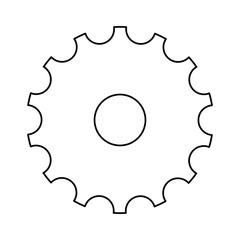 Gear machinery piece icon vector illustration graphic design