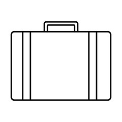 business briefcase icon over white background. vector illustration