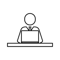 lawyer man icon over white background. vector illustration