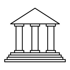 law court building icon vector ilustration law