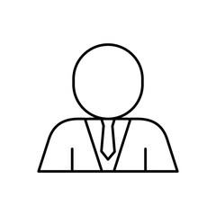 avatar businessman icon over white background. vector illustration