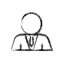 avatar businessman icon over white background. vector illustration