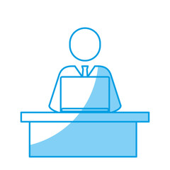 lawyer man icon over white background. vector illustration