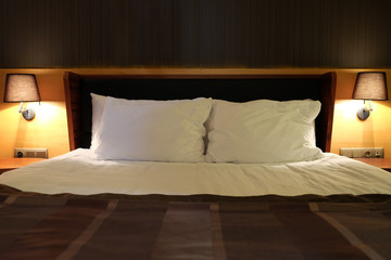 Bed set in a bedroom