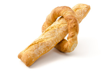 Italienisches Ringbrot und Ciabatta