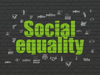 Political concept: Social Equality on wall background