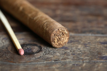 Cigar On Wood