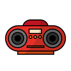 stereo device icon over white background. colorful design. vector illustration