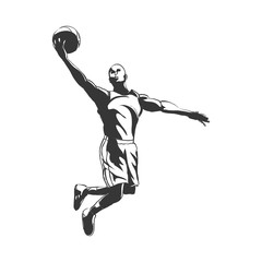 Obraz premium Backetball silhouette