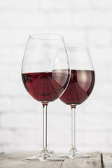 Wine glass and bottle