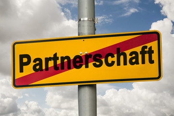 Obraz premium Schild 244 - Partnerschaft