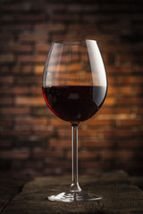 Wine glass and bottle