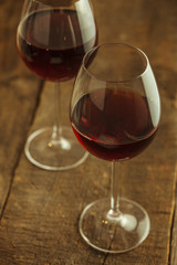 Wine glass and bottle