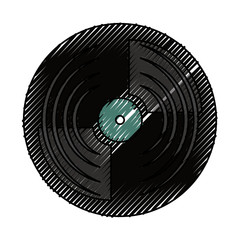 vinyl record turntable icon vector illustration graphic design