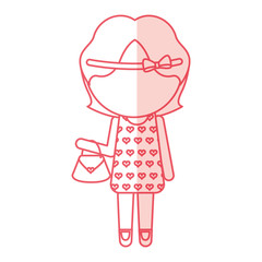 avatar stylish cartoon girl vector illustration graphic design