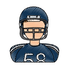 american football player avatar vector illustration design