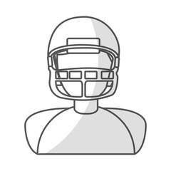 american football player avatar vector illustration design
