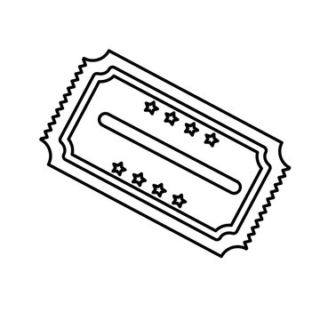 cinema ticket icon over white background. vector illustration