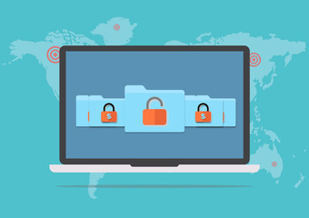 Data locked by hacker in computer and devices. Pay ransom to retrieve the data. Only few files can be retrieved without payment.