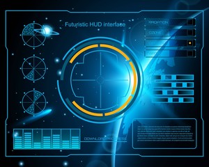 Abstract future, concept vector futuristic blue virtual graphic touch user interface HUD. For web, site, mobile applications isolated on background, techno, online design, business, gui, ui, kit, hud