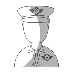 army officer avatar character vector illustration design