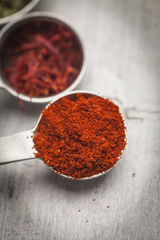 MEasuring spoons with spices