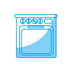 oven icon over white background. home appliances concept. vector illustration
