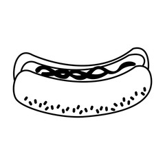 delicious hot dog icon vector illustration design