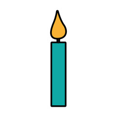candle birthday isolated icon vector illustration design