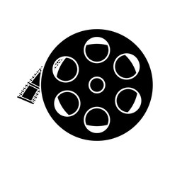 cinema reel icon over white background. vector illustration