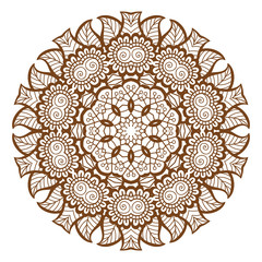 Round brown mandala.