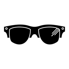 glasses icon over white background. vector illustration