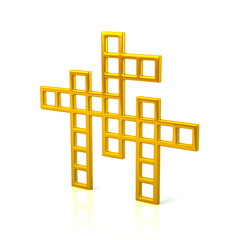 Golden crossword icon