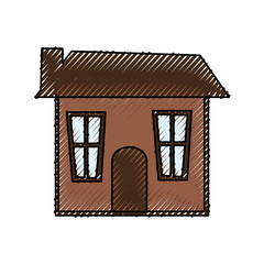 exterior house isolated icon vector illustration design