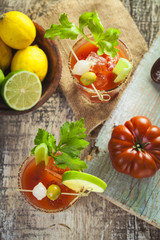 Bloody mary cocktail