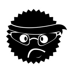 character angry with bandana kawaii style vector illustration design